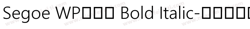 Segoe WP兰亭黑 Bold Italic字体转换